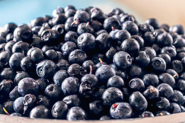 Delicious and healthy blueberries
