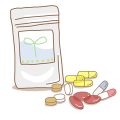 健康サプリメントと錠剤