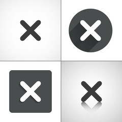 Fototapeta premium Cross icon. Set elements for design. Vector illustration.