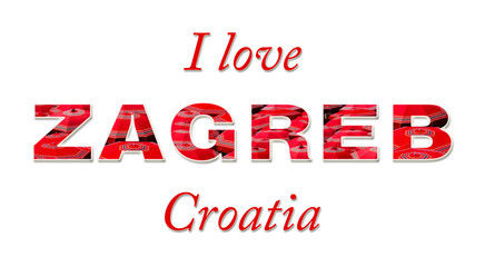 I love Zagreb postcard