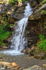 Fototapeta na wymiar Trentino - Covel waterfall in Val di Pejo
