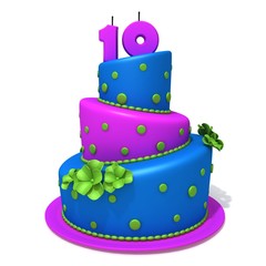Birthday cake with number ten