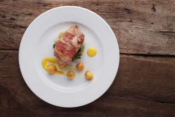 pheasant breast plated meal