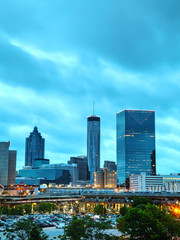 Fototapeta premium Downtown Atlanta at night time