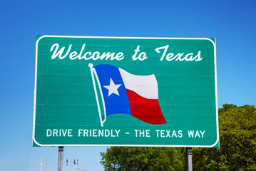 Kussenhoes Welcome to Texas sign © andreykr