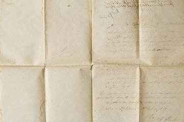 old paper with paterns details on white background