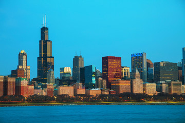 Obraz premium Chicago downtown cityscape