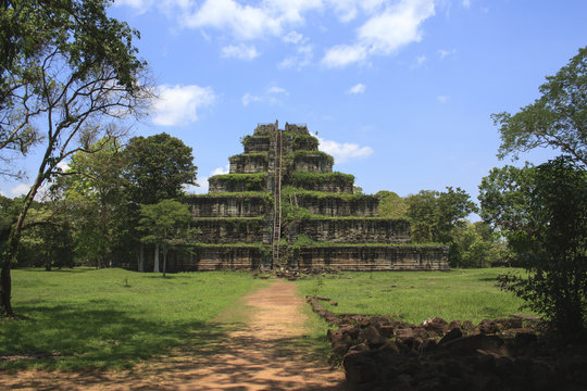Ancient khmer pyramid in Koh Kher, Cambodia