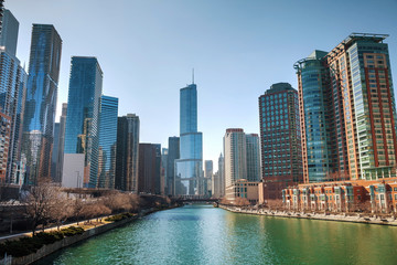 Trump International Hotel and Tower in Chicago, IL in morning © andreykr