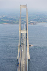 storebæltsbroen in Denmark view from the top