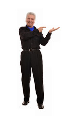 man isolated on white