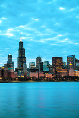 Fototapeta na wymiar Chicago downtown cityscape