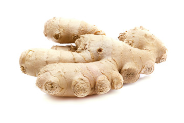 Ginger isolated on white.