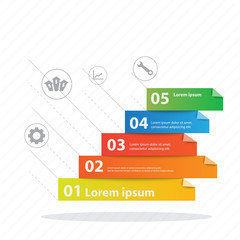 Colorful vector design for workflow layout
