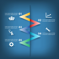 Colorful vector design for workflow layout,