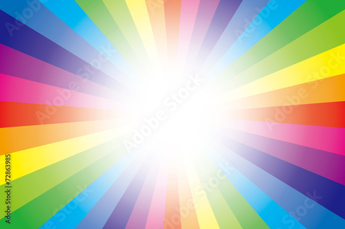 Background Wallpaper Vector Illustration Design Free Free Size Charge Free Colorful Color Rainbow Show Business Entertainment Party Image 背景素材壁紙 星屑と虹色の放射 Wall Mural Tomo00