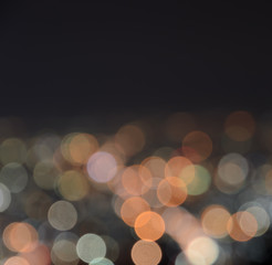 Blurred bokeh city lights abstrct