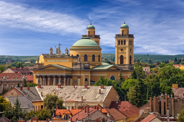 The Basilica is the only Classicist building in Eger, Hungary. - obrazy, fototapety, plakaty