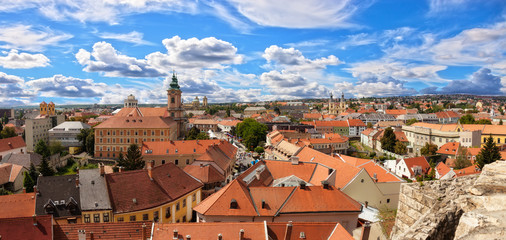 Fototapeta premium Panorama of the city of Eger, Hungary.