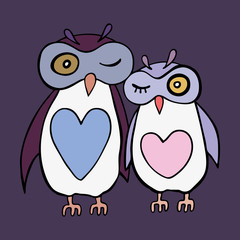 Two cute decorative owls.