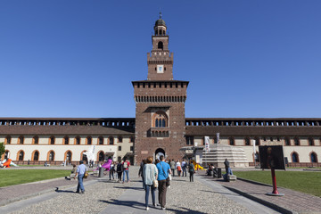 Obraz premium Castello Sforzesco in Milano