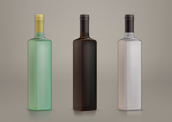 vector blank glass bottles for new design