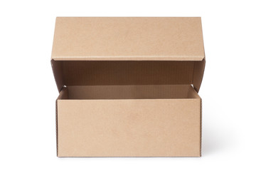 Cardboard box isolated on white background