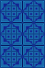blue Geometric Pattern iv002
