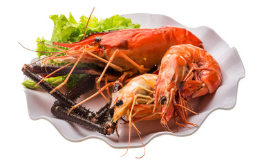 Giant Freshwater Prawn and king prawns