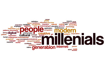 Millenials word cloud