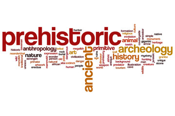 Prehistoric word cloud