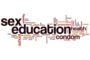 Sex education word cloud