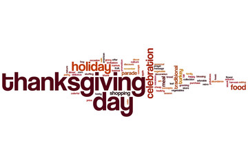 Thanksgiving day word cloud