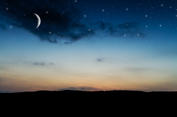 Naklejka na ściany i meble Night background. Elements of this image furnished by NASA.