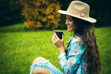 Fototapeta premium coffee break in nature