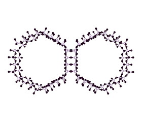 MCM-41 molecule isolated on white