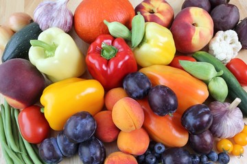Fruits and vegetables.
