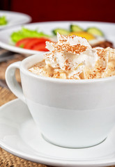 Deliicous coffee closeup