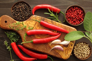 Peppers and herbs