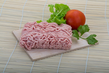 Raw minced pork meat