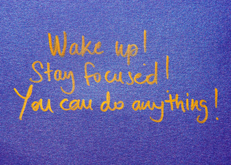 Fototapeta premium motivational message wake up