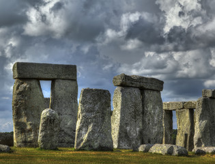 Stonehenge with stormy sky