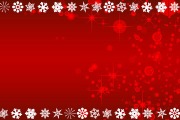 Christmas snowflakes red card