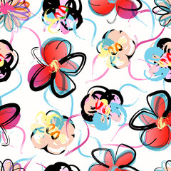 floral seamless pattern background, springtime