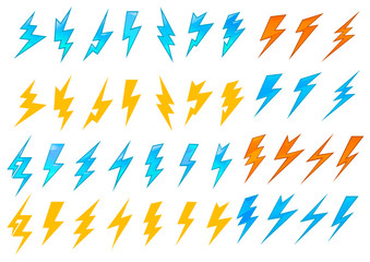 Lightning bolts or electrical icons
