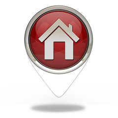 home pointer icon on white background