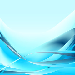 Obraz premium Blue light waves abstract background