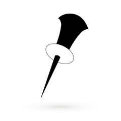 Icon black pins. Raster.