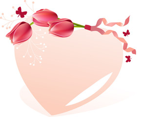 Delicate heart-shaped frame