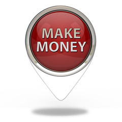 Make money pointer icon on white background